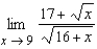 Use continuity to evaluate the limit.