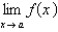 Consider the following function. Determine the values of a for which exists.