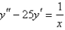 Solve the differential equation using the method of variation of parameters.