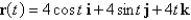 A particle moves with position function . Find the normal component of the acceleration vector.