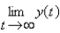 The solution of the differential equation satisfies the initial condition . Find the limit.