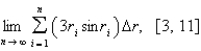 Express the limit as a definite integral on the given interval.