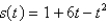 s(t) is the position of a body moving along a coordinate line, where , and s(t) is measured in feet and t in seconds. a. Determine the time(s) and the position(s) when the body is stationary. b. When is the body moving in the positive direction? In the negative direction? c. Sketch a schematic showing the position of the body at any time t.