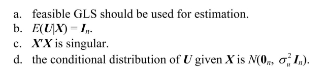 One implication of the extended least squares assumptions in the multiple regression model is that  <div style=padding-top: 35px> 