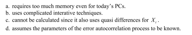 Infeasible GLS