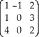 In order for a matrix A to have an inverse, its determinant cannot be zero. Derive the determinant of the following matrices: A = B = X'X where X = (1 10)
