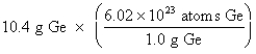 <strong>Which of the following is the correct setup for the problem How many atoms are present in 10.4 g Ge?</strong> A) B) C) D)