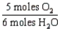 <strong>Which one of the following conversion factors is not consistent with the equation: 4NH<sub>3</sub> + 5 O<sub>2</sub> \rightarrow 4NO + 6H<sub>2</sub>O</strong> A) B) C) D)