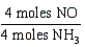 <strong>Which one of the following conversion factors is not consistent with the equation: 4NH<sub>3</sub> + 5 O<sub>2</sub> \rightarrow 4NO + 6H<sub>2</sub>O</strong> A) B) C) D)