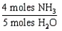<strong>Which one of the following conversion factors is not consistent with the equation: 4NH<sub>3</sub> + 5 O<sub>2</sub> \rightarrow 4NO + 6H<sub>2</sub>O</strong> A) B) C) D)