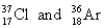 <strong>Choose the appropriate pair of atoms that contain the same number of nucleons.</strong> A) B) C) D)
