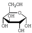 <strong>Which of the following structures is a representation of a cyclic form of D-glucose?</strong> A) B) C) D)