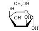<strong>Which of the following structures is a representation of a cyclic form of D-glucose?</strong> A) B) C) D)