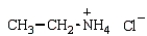 <strong>The amine salt produced from the reaction of ethyl amine with HCl would have the formula</strong> A) B) C) D)