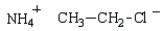 <strong>The amine salt produced from the reaction of ethyl amine with HCl would have the formula</strong> A) B) C) D)