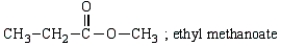 <strong>Which of the following esters is paired with an incorrect IUPAC name for it?</strong> A) B) C) D) more than one correct response E) no correct response