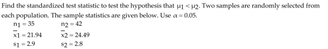 <strong> </strong> A) -3.90 B) -3.16 C) -2.63 D) -1.66