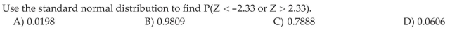 Interpret the Area under the Standard Normal Curve as a Probability