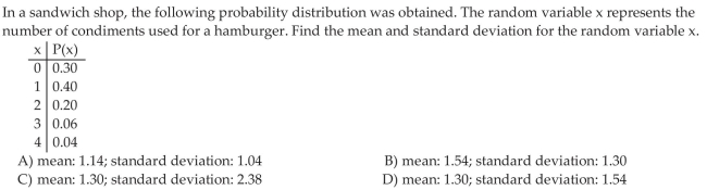 Compute the Variance and Standard Deviation of a Discrete Random Variable