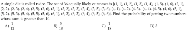 Compute and Interpret Probabilities Using the Classical Method