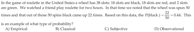 Compute and Interpret Probabilities Using the Classical Method