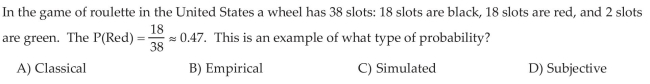 Compute and Interpret Probabilities Using the Classical Method