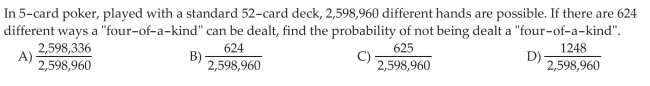 Compute the Probability of an Event Using the Complement Rule