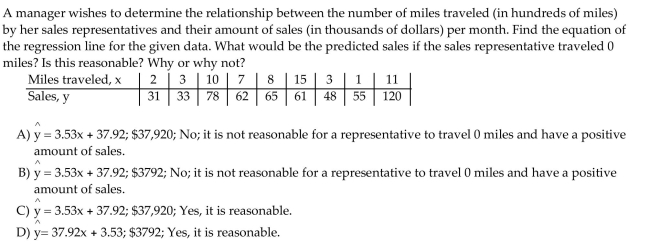 Find the Least-Squares Regression Line and Use the Line to Make Predictions