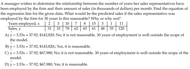 Find the Least-Squares Regression Line and Use the Line to Make Predictions