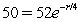D From put-call parity,if the call equals the put,then the stock price must equal the present value of the strike price,that is, .Solving ,we get the value of .The calculation is .