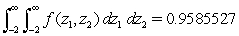 D Define as the bivariate density function for two standard normal random variables.We are interested in the probability that neither firm defaults,i.e. , Hence,the probability that at least one firm defaults is .The price will be $100 times this probability,i.e. ,approximately $4.