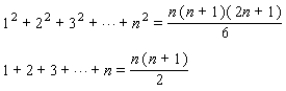 <strong>Express the sum in terms of n. (Hint: Use the theorem on sums to write the sum as . Next, use the following formulas and the theorem on the sum of a constant.)</strong> A) B) C) D) E)
