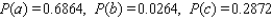 <strong>A man is 52 years old and a woman is 34 years old. The probability that the man will be alive in 10 years is 0.78, whereas the probability that the woman will be alive 10 years from now is 0.88. Assume that their life expectancies are unrelated. a) Find the probability that they will both be alive 10 years from now. B) Find the probability that neither one will be alive 10 years from now. C) Find the probability that at least one of the two will be alive 10 years from now.</strong> A) B) C) D) E)
