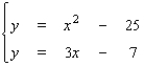 <strong>Use the method of substitution to solve the system. </strong> A) ( - 3, -16 ) B) ( - 3, -16 ), ( 6, 11 ) C) ( 6, 11 ) D) ( - 3, -16 ), ( 5, 11 ) E) no solution