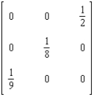 <strong>Find the inverse of the matrix if it exists. </strong> A) B) C) D) E) Does not exist