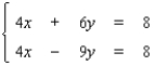 <strong>Use Cramer's rule, whenever possible, to solve the system. </strong> A) B) C) D) The equations are dependent. E) The system is inconsistent.