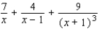 <strong>Find the partial fraction decomposition. </strong> A) B) C) D) E)