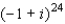 <strong>Use De Moivre's theorem to change the given complex number to the form , where and are real numbers. </strong> A) 4,096 B) -24+24i C) 2,048 D) -4,096i E) -2,048i