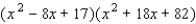 <strong>A polynomial f ( x ) with real coefficients and leading coefficient 1 has the given zeros and degree. Express f ( x ) as a product of linear and quadratic polynomials with real coefficients that are irreducible over R.  </strong> A)   B)   C)   D)   E)   <div style=padding-top: 35px> 