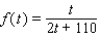 <strong>Salt water of concentration 0.5 pound of salt per gallon flows into a large tank that initially contains 220 gallons of pure water. If the flow rate of salt water into the tank is 4 gal/min, find a formula for the salt concentration   (in lb/gal) after t minutes.</strong> A)   B)   C)   D)   E)   <div style=padding-top: 35px> 