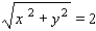 <strong>Find a formula that expresses the fact that P(x, y) is a distance 2 away from the origin.</strong> A) B) C) D) E)