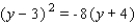 <strong>Find an equation for the set of points in an xy-plane that are equidistant from the point P and the line l. </strong> A) B) C) D) E)