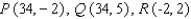 <strong>Find an equation for the parabola that has a horizontal axis and passes through the given points. </strong> A) B) C) D) E)