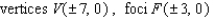 <strong>Find an equation for the ellipse that has its center at the origin and satisfies the conditions. </strong> A) B) C) D) E)
