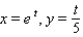 <strong>Find a parametrization that gives the same graph as the given equation. </strong> A) B) C) D) E)