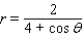 <strong>Find a polar equation of the conic with focus at the pole that has the eccentricity and equation of directrix. </strong> A) B) C) D) E)