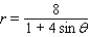 <strong>Find a polar equation of the conic with focus at the pole that has the eccentricity and equation of directrix. </strong> A) B) C) D) E)