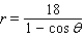 <strong>Find a polar equation in r and of the parabola with focus at the pole and the given vertex. </strong> A) B) C) D) E)