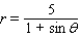 <strong>Find a polar equation in r and of the parabola with focus at the pole and the given vertex. </strong> A) B) C) D) E)