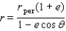 <strong>Polar equations of conics can be used to describe the motion of comets. These paths can be graphed using the following polar equation, where e is the eccentricity of the conic and r<sub> per </sub> is the perihelion distance measured in AU. For Encke's Comet r<sub> per </sub> = 0.3317 and e = 0.8499, determine whether its trajectory is elliptical, parabolic, or hyperbolic. </strong> A) parabolic B) elliptical C) hyperbolic